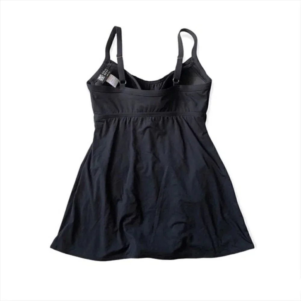 Coco Reef Black Tankini One Piece Swimsuit Swimdress 32D - Picture 10 of 13